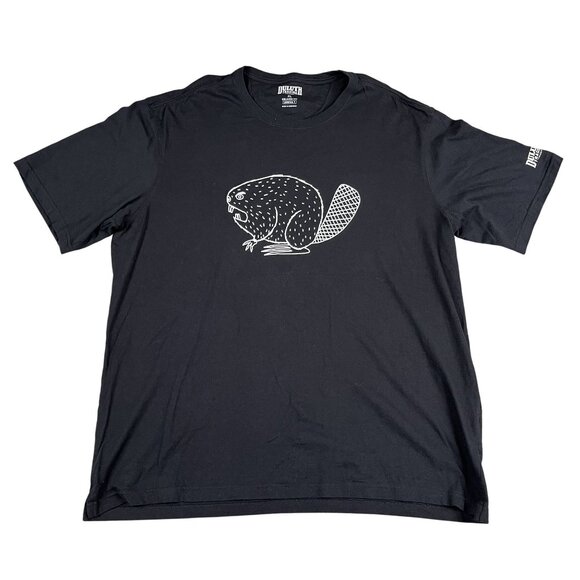 Duluth Trading Co Relaxed Fit Mens Black Angry Beaver T-Shirt Sz XL - Picture 1 of 5